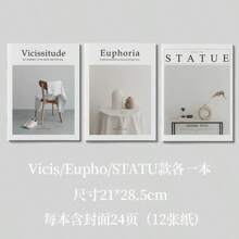 Minimalist English Magazine Shooting Backdrop, Live Streaming Photo Props, Street Style, Sample House, Homestay Decor Item, Decorate Coffee Table, Bookshelf, Display - Fashion Magazine, Books, Home Decor, Plant Pattern Design For Household Use