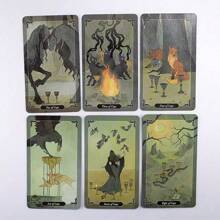 1 pieza - Un juego completo de cartas de tarot de madera oscura de Abigail Larson y Sasha Graham, 78 cartas, edición estándar