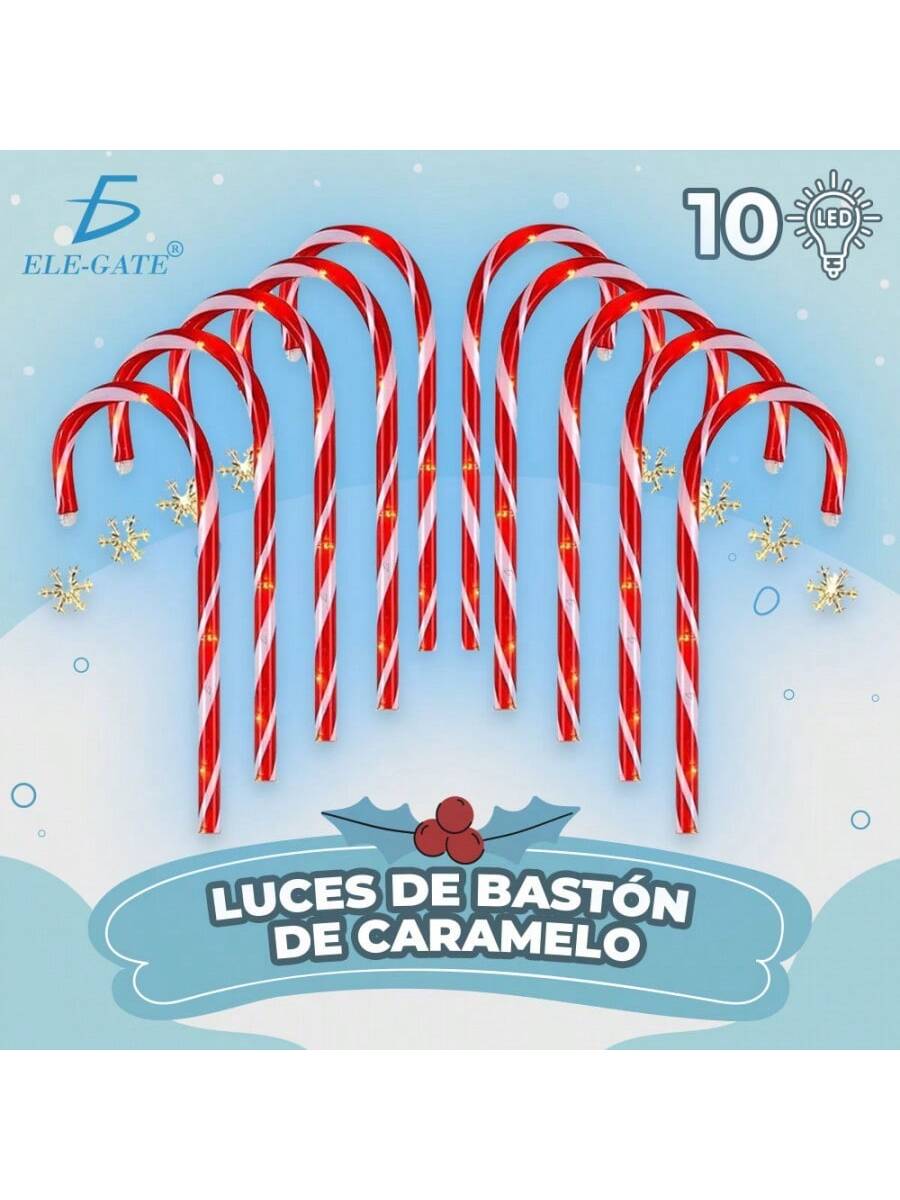 Luces de bastón de caramelo de 10 y 26 pulgadas