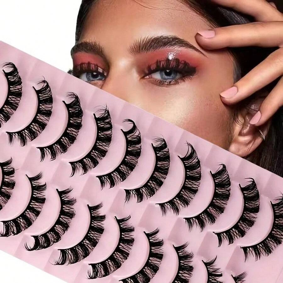 30 Pairs 3-Pack Russian Strip Lashes D Curl False Eyelashes Fluffy Wispy Fake Lashes Pack Wedding - russian strip lashes - View 1