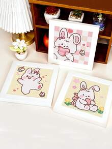 1 conjunto de kit de pintura de diamante de desenho animado, sem moldura, kit de pintura de bordado de diamante de desenho animado fofo para adultos, kit de mosaico adequado para iniciantes adultos, ponto de diamante 5D adequado para adultos, decoração de casa faça você mesmo fácil, presente de arte com pedras preciosas