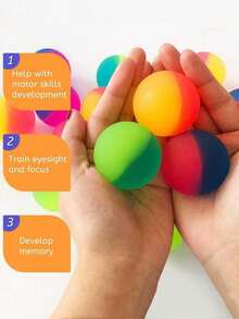 1/5/8/10/15/20/40Pcs Rainbow-Coloured Matte Stress Relief Squeeze Balls For Party,Colorful Rainbow Bouncy Balls,Room Decor, Summer Favours, Perfect Festivals Gift,Perfect Party Favors & Birthday Gifts(Random Colour),Bouncy Balls,Bouncy Ball Toy,Stitch Party Decorations,Mini Balls,Party Favors,Toys,Bouncy Balls,Valentine Day,Christmas - Multicolor - View 7
