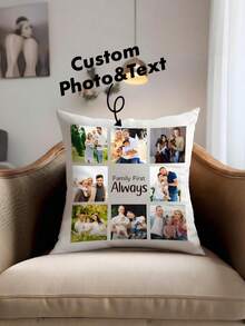 Customized Children's Pillow Case - Double-Sided Printed, Personalized With Photo/Text/Name, Decorative Throw Pillow Cover, Personalized Cushion Cover, Ideal Children's Gift And Birthday Gift - Multicolor - View 3