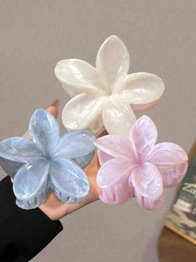3pcs Summer Hawaiian Flower Hair Clips, Solid Color Hibiscus Hair Clips, Suitable For Fine Hair, Adorable Hair Clips, Suitable For Thick Hair, Tropical Beach Hair Accessories, Festival Gift For Girls Hair Claws Claw Clips Hair Jaw Clip Hair Clamps Hair Clutch Hair Catcher Clip Fall Winter For Vacation Outfits Woman