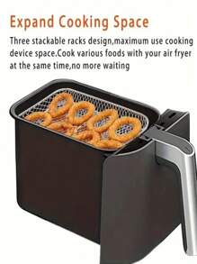 Juego de accesorios para freidora de aire de acero inoxidable - Apilable, apto para lavavajillas para hornos y freidoras, perfecto para hornear saludable en vacaciones