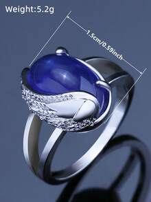 1 Chiếc nhẫn Cubic Zirconia thanh lịch dành cho phụ nữ làm quà tặng ngày lễ tình nhân, kỷ niệm ngày cưới, trang sức tiệc - 1 # - Xem 6