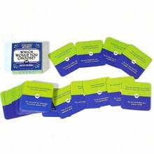 1 pièce - Repas divertissants : 50 choix amusants de jeux de cartes - Jeux interactifs de discussion pour les fêtes et la famille, divertissements portables pour les vacances et le camping, boîtes bleues et vertes avec des versions décoratives, idées de cadeaux parfaits pour les fêtes et les réunions de famille, jeux de réunion de famille | Designs de boîtes vibrantes | Jeux de table