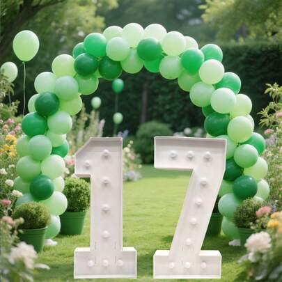 73cm/28,7 pollici Cornice digitale a LED luminosa Pannello KT con numeri da 0 a 9, alimentata a batteria, con LED bianchi freddi per decorazioni per feste di compleanno, anniversari, lauree