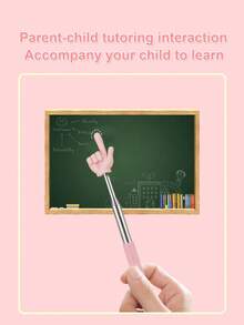 1 件伸缩式教师指示棒，可伸缩手指形指示棒，教学棒，适用于课堂白板演示，便携