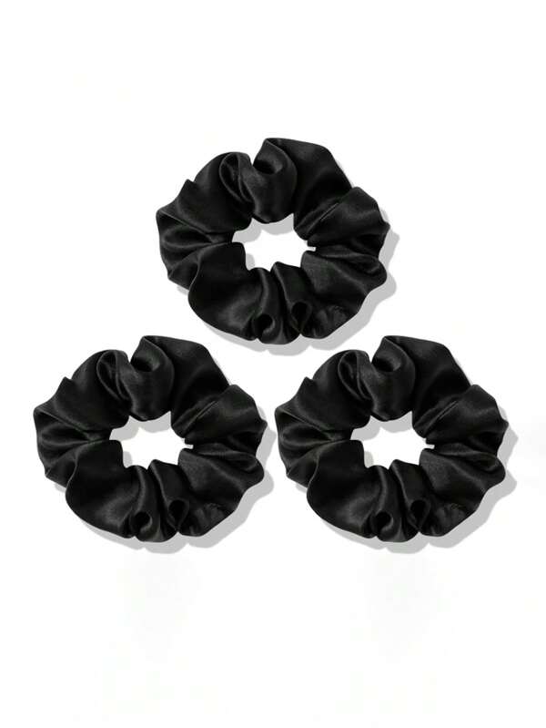 3 Stücke/Set Seide-Scrunchies zum Schlafen, Seide Haargummis für Frauen und Mädchen gegen Frizz & Haarbruch für lockiges Haar, ohne Schäden, Gummis als Haargummi für den Zopf