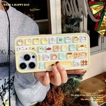 Sanrio Sanrio Cartoon Kurome Hello Kitty Creative Stereo Keyboard Phone Case Anti-Drop Apple Soft Case 13promax Phone Case 15 Protective Case 14 Cute 16 (Single Phone Case)