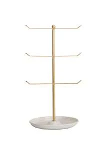 1 Pc Metal Jewelry Holder With Tray For Storing And Displaying Necklaces, Earrings And Bracelets. Earring Display Stand, Suitable For Home Storage Or Jewelry Retail, Valentine's Day Gift - Multicolor - View 11