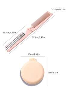 2pcs Set - Mini Folding Hair Brush With Mirror, Suitable For Women, Men And Children, Includes Soft Nylon Bristle Brush And Portable Hair Brush With Mirror For Wallet And Travel