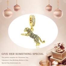 PARCOM 1 Pc Silver-Plated Dancing & Mix-Match Series Beaded Pendant, Fashionable Multifunctional DIY Bracelet & Necklace Jewelry Accessory, Suitable For Daily Wear And Gift-Giving, Can Be A Perfect Jewelry Bracelet Ornament, Birthday And Holiday Gift