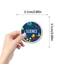 55Pcs School Subject Stickers Vinyl Aesthetics Motivational Stickers Scrapbook, Journaling, Laptop, Bumper, Skateboard, Water Bottles, Computer, Phone, Cartoon, Hard Hat, Car Stickers - Multicolor - View 3