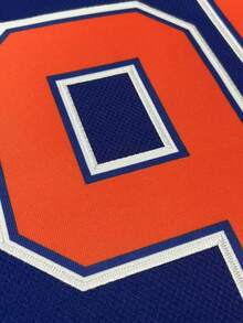 Customizable Name And Number Men's Ice Hockey Sports Shirt Edmonton Blue Embroidered Casual Outdoor Sports Long Sleeves Ice Hockey Jersey Custom Size S-XXL - Blue - View 3