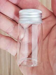 Aluminum Lid Glass Bottle, Lidded Small Glass Jar, Mini Mason Jar, Sealed Glass Container, Travel Glass Bottle, 3cm*6cm (25ml) / 3cm*7cm (30ml) - Multicolor - View 8
