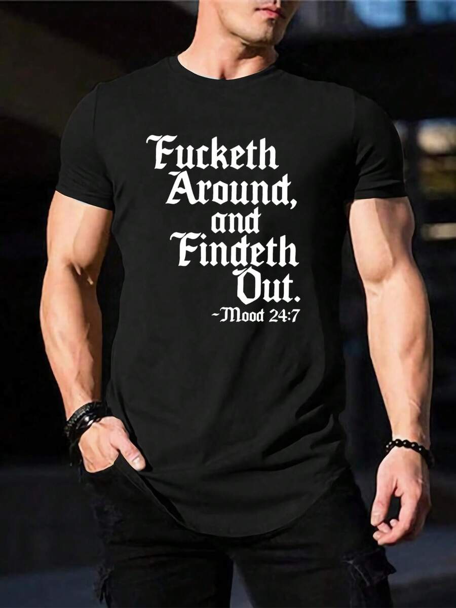 Camiseta con meme divertido y sarcástico - Camiseta gráfica 'A ver qué pasa' para hombres y mujeres - Negro - Ver 1