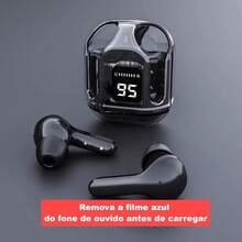Noise Cancelling Wireless Bluetooth Headphones With Digital Display Charging - trắng - Xem 3