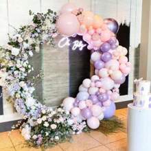 1 Round Arch Backdrop Stand, Metal Gold Wedding Balloon Arch Frame For Ceremony, Birthday Party, Bridal Shower, Banquet Decoration, Valentine's Day, Holiday Celebration Backdrop Decoration Stand