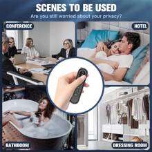 Hidden Camera Detector - 2025 Camera Detector, Hidden Device GPS Detector, Insect Detector, Suitable For Hotels, Travel, Offices, 5-Level Sensitivity (Black)