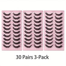 30 Pairs 3-Pack Russian Strip Lashes D Curl False Eyelashes Fluffy Wispy Fake Lashes Pack Wedding - russian strip lashes - View 6