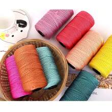 219 Yards/Roll 1.5mm Polyester Metallic Glitter Rope, 100% Polypropylene Tassel Metallic Cord For Hats, Bags, Wallets, Shoes, Plant Hangers, DIY Crafts - Multicolor - View 5