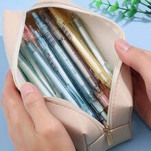 1pc Foldable Convenient Cosmetic Stationery Pencil Case,Back To School,School Supplies,Pencil Pouch,School Bag