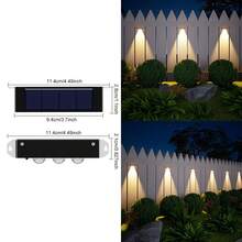 4pcs Mini Solar Wall Lights, 1 LED/2 LED/3 LED/4 LED, 1000 Lumens High Brightness, Solar Power Sensor, Auto On From Dusk To Dawn