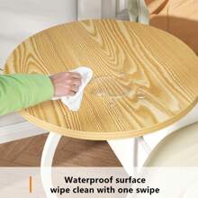 Tavolino rotondo vintage da salotto, tavolino da caffè leggero, tavolo da patio - decorazione moderna per il soggiorno, salvaspazio per soggiorno, cucina e camera da letto