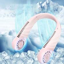 Rechargeable Portable Necklace Fan - Outdoor Sports Bladeless Personal Fan - Hands-Free Cooling Solution Fan, Mini Neck Wearable Bladeless Fan, USB Rechargeable Suspended Fan, Air Cooler, Cooling Wearable Neck Fan, 800mAh