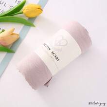 1pc Solid Color Women Scarf,Daily Wear Hijab,High Quality Wrinkle Soft Breathable Comfortable Headscarf Shawl For Women - Multicolor - View 9