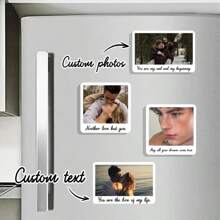 1pc Personalized Simple And Fashionable Refrigerator Magnet, Upload Photo, Customize Text As Gift For Friends, Family, Lover, Commemorative Gift, Holiday Gift, Surprise Gift, Valentine's Day Gift, Mother's Day Gift, Father's Day Gift