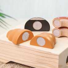 Juguete de simulación de cortar pan de madera divertido, empaquetado en cajas de colores, 5 formas diferentes de pan, tamaño adecuado para agarrar, juego interactivo padres-hijos, ¡apropiado para el Día de los Niños y juguetes de Halloween!