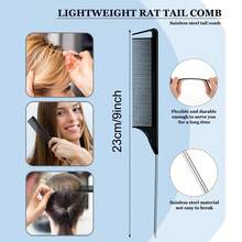 男士美发造型梳胡须刷套装（4件套），适用于边缘和后脑勺梳理、梳理、打造顺滑发型，是返校、旅行度假的必备佳品。这款梳子套装包含各种梳子，可用于理发、打造顺滑发型、卷发造型、解结、球形梳、迷你梳等，是圣诞节、美发、木质梳子、美发工具、发型设计、美发、梳子、梳子套装、卷发梳、解结梳等，也适用于女士。理发店必备，是美发用品的理想之选。 - 彩色 - 查看 11