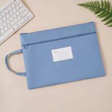 Organizador de archivos A4 - Bolsa de documento resistente de tela Oxford con asa, impermeable y portátil (opción de bolsillos simples/dobles y 5 colores), de vuelta a la escuela, útiles escolares