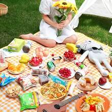 1 pieza Alfombrilla portátil de picnic - Plegable, fácil de limpiar, almohadilla para exteriores apta para playa, camping y césped, diseño con asa de transporte cómoda, uso en todas las estaciones, compañero de viaje ideal