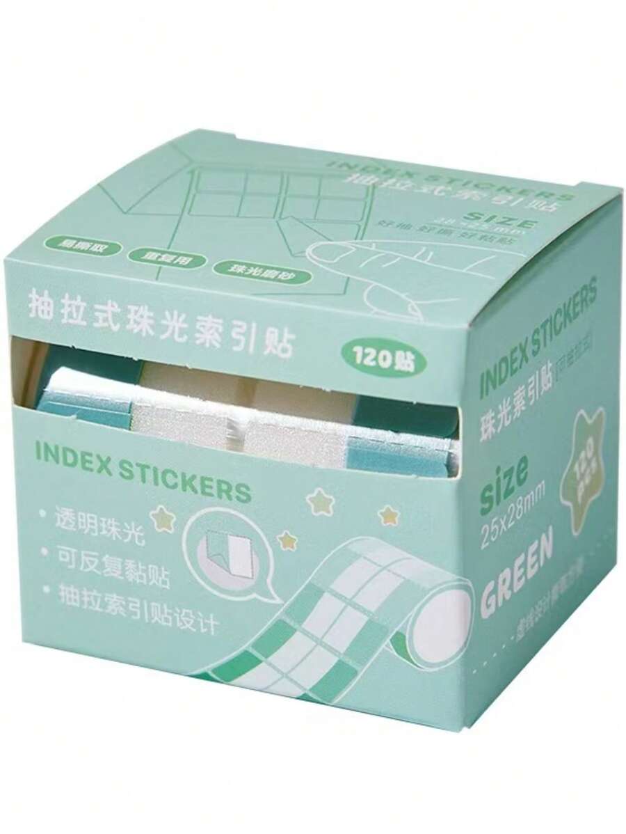 2025 New Pearl Index Sticker With High Beauty Ins Style And Simple Pull Out Student Convenience Sticker Label School Supplies, Back To School