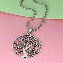 不锈钢生命之树项链，女士个性化项链，银链项链 - 生命之樹 - 查看 3