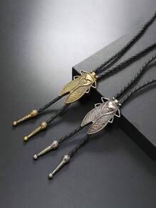 1pc Retro Alloy Eagle/Bowtie Print/Cicada Decor Sweater Chain, Unique Individual Style Casual Decorative Accessories Suitable For Daily Wear, Men