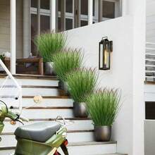 12/24/36Pcs Artificial Grass Plants, Faux Shrubs Wheat Grass, Artificial Tall Grass Fake Plants For Outdoor Decor,Artificial Greenery Stems For Room Indoor Home Decor(Green Red Tail), Valentine's Day, Gift - Multicolor - View 7