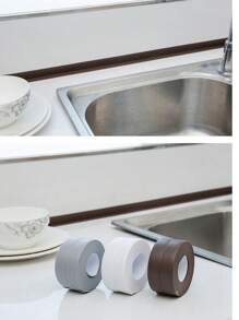 1 Roll 3.8" X 320" Kitchen & Bathroom Waterproof, Anti-Mold, Decorative Adhesive Tape, Thick & Trimmable To Seal Gaps, Cracks, Tile Joints, Essential Home Essential Wall Decor Room Decor Stickers Wallpaper Wall Paper Wall Stickers Wall Sticker Kitchen Accessories Kitchen Items Kitchen Decor