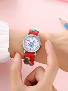 New Cute Cartoon Dinosaur Design Children Students Quartz Electronic Watch