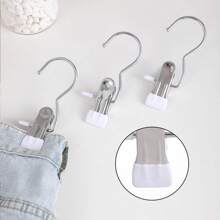 20/10/5 Pieces Of Stainless Steel Clothes Clip, Laundry Clothes Nail With Hook, Boot Hangers For Closet, Clips With Hooks, Portable Hanging Clothes Clip, Wardrobe Organizer, Multi-Function Single Clip Clothes Hanger, Bootleg Clip, Seamless Hooks Fabric Organizer For Pants, Hats, Skirts, Socks, Shoes Dress Pants Shoes Jeans Boots Skirt,Spring,Minimalist,Summer Tops