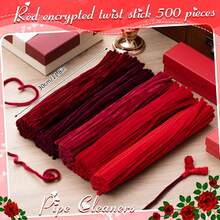 [Gói số lượng lớn 100/500 chiếc] Que làm sạch ống nhung đỏ rực rỡ – Thân ống siêu dày và linh hoạt 6mm X 11,8" dùng cho đồ thủ công tự làm, trang trí nhà cửa, làm sạch ống & hoạt động cho trẻ em – Lõi dây có thể uốn cong, hoàn hảo cho nghệ thuật, dự án trường học & trang trí ngày lễ - Nhiều màu - Xem 3