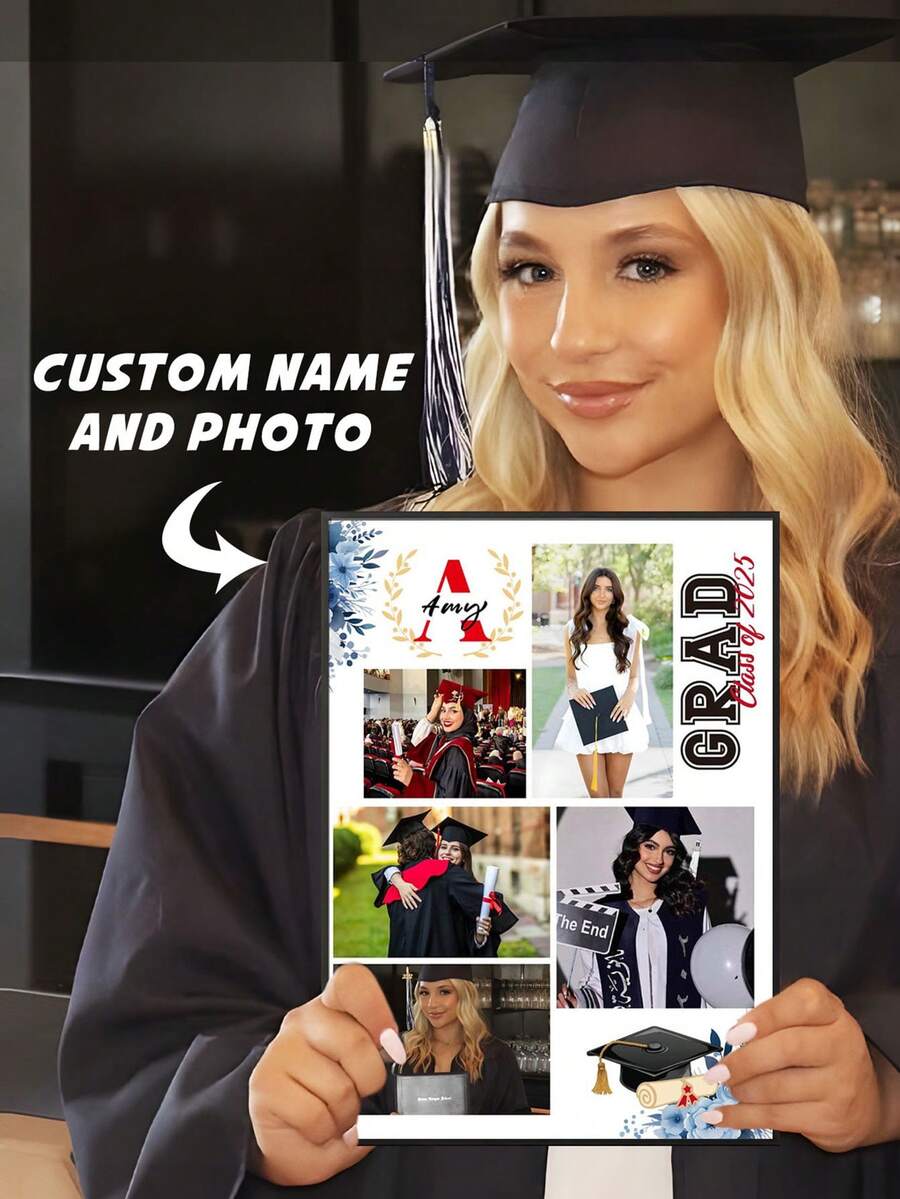 1pc Customized 2025 Graduation Season Collage Exclusive Youth 