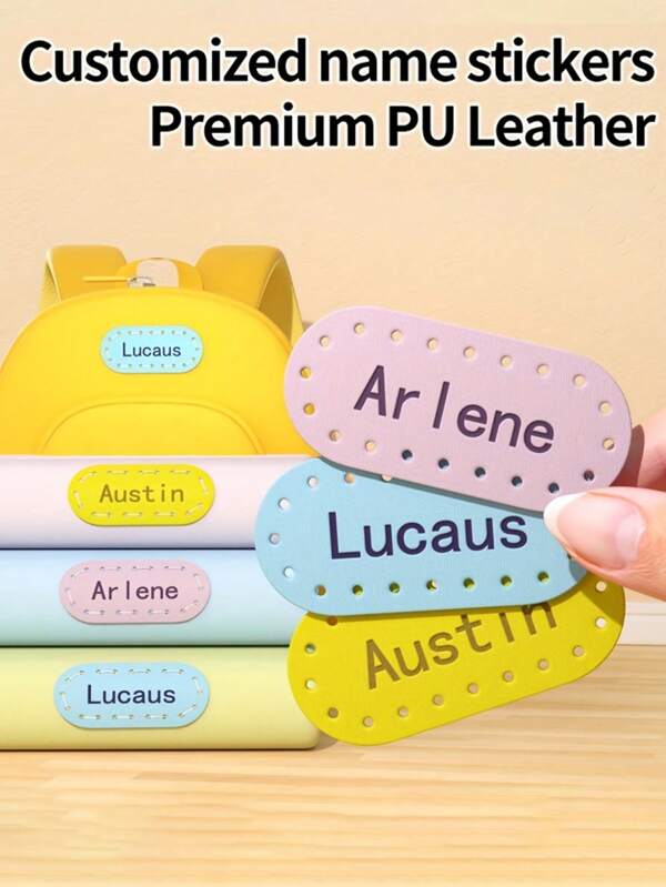 Personalisierbare Etiketten, die mit einem Namen, einer Nachricht oder Telefonnummer versehen werden können. Geeignet zum Aufnähen auf Kleidung, Quilts, Rucksäcken, Hüten, Puppen und handgestrickten Artikeln. Ideal für Kindertagesstätten und Schulbedarf.