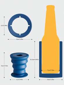 Universal Can Cooler For Women: One Size Fits All - For Slim Cans, Regular 12 & 16 Oz Cans And Bottles - Insulated Double-Walled Stainless Steel - For Soda Lovers - Dark Blue - View 4