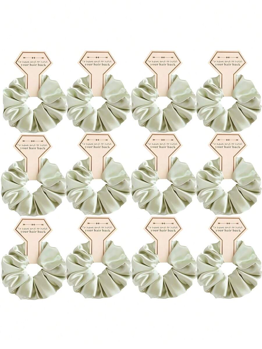 10个伴娘礼物真丝发圈，新娘派对求婚礼物真丝发带，单身派对回礼，新娘闺蜜团婚礼发饰，新娘送礼会礼物，婚礼回礼（无损设计，浪漫礼盒填充物，适合新娘闺蜜团，DIY新娘纪念品）