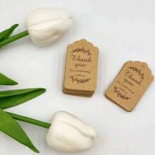 36pcs/12Set White Flower Keychain Gift Bag Candy Bag Set, Hot Stamping Star And Moon Drawstring Bag Organza Bag, Brown Kraft Paper Thank You Hanging Tag Thank You Gift Bag Tag Card Keychain, Very Suitable For Parties, Birthdays, Weddings, Colleagues, Friends, Famil